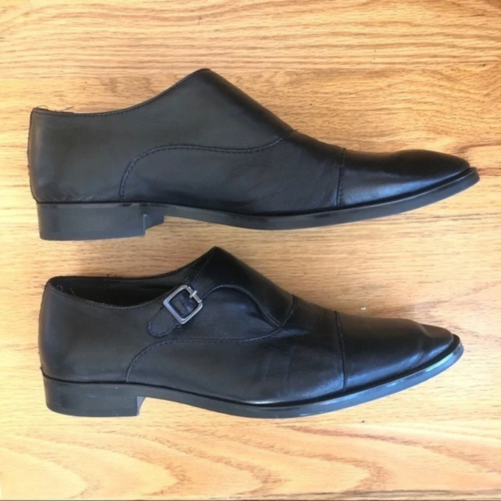 ALDO Monkstrap Black Leather Dress Shoes